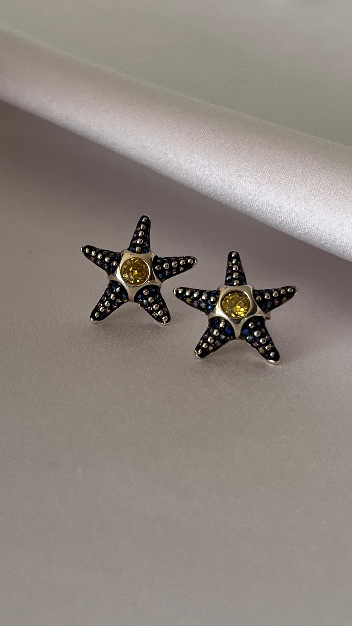 ARETES ESTRELLAS MARINAS CIRCONIAS